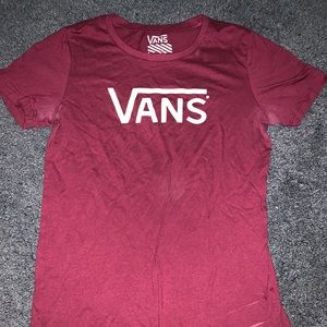 Burgundy vans tshirt